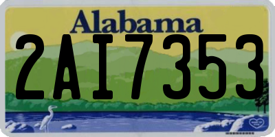 AL license plate 2AI7353