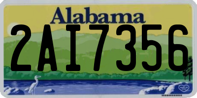 AL license plate 2AI7356