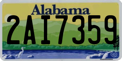 AL license plate 2AI7359