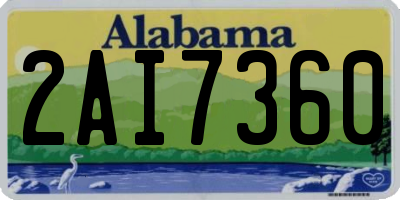 AL license plate 2AI7360