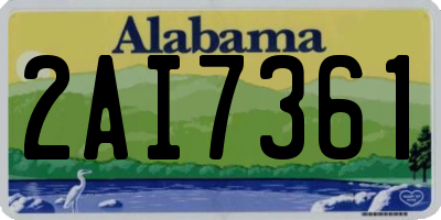 AL license plate 2AI7361