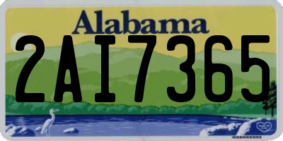 AL license plate 2AI7365