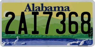 AL license plate 2AI7368
