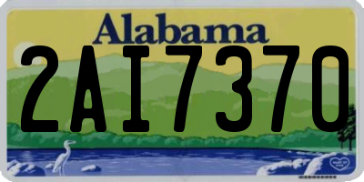 AL license plate 2AI7370
