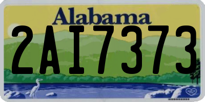 AL license plate 2AI7373