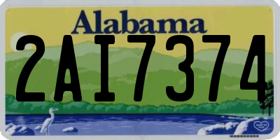 AL license plate 2AI7374