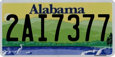 AL license plate 2AI7377
