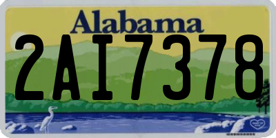 AL license plate 2AI7378