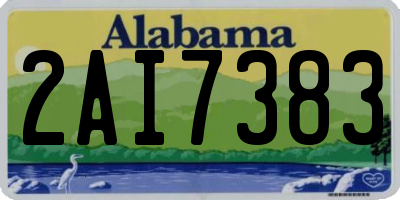 AL license plate 2AI7383
