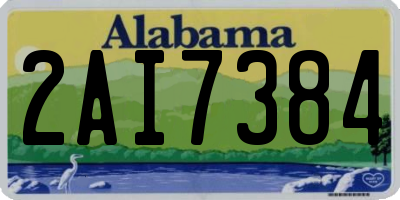 AL license plate 2AI7384