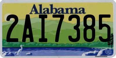 AL license plate 2AI7385