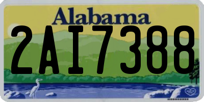 AL license plate 2AI7388
