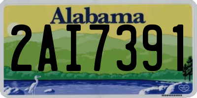 AL license plate 2AI7391