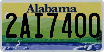 AL license plate 2AI7400