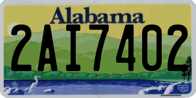 AL license plate 2AI7402