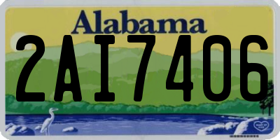 AL license plate 2AI7406