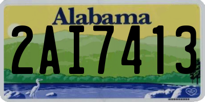 AL license plate 2AI7413