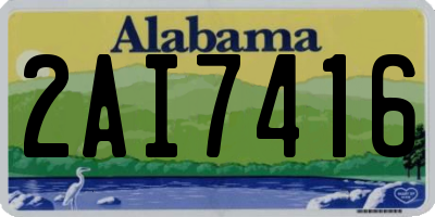 AL license plate 2AI7416