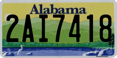 AL license plate 2AI7418