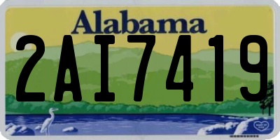AL license plate 2AI7419