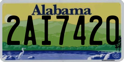 AL license plate 2AI7420
