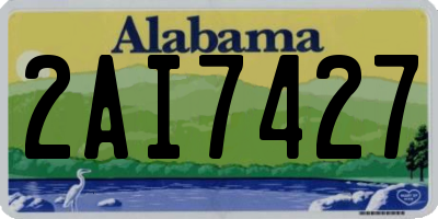 AL license plate 2AI7427