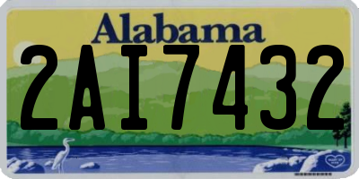 AL license plate 2AI7432