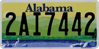 AL license plate 2AI7442