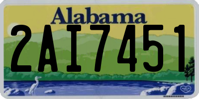 AL license plate 2AI7451