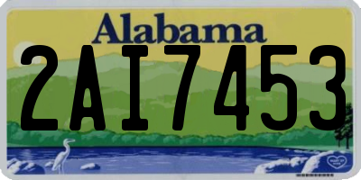 AL license plate 2AI7453