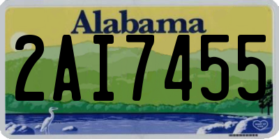 AL license plate 2AI7455