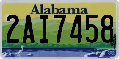 AL license plate 2AI7458