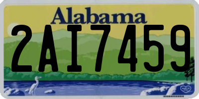 AL license plate 2AI7459