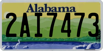 AL license plate 2AI7473