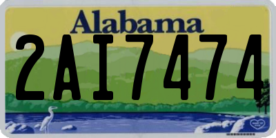 AL license plate 2AI7474