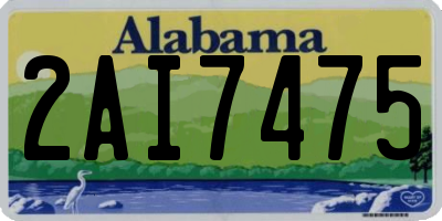 AL license plate 2AI7475
