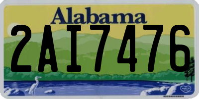 AL license plate 2AI7476