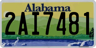 AL license plate 2AI7481