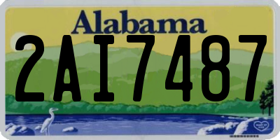 AL license plate 2AI7487