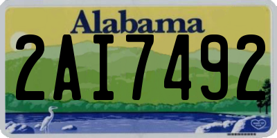 AL license plate 2AI7492