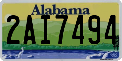 AL license plate 2AI7494