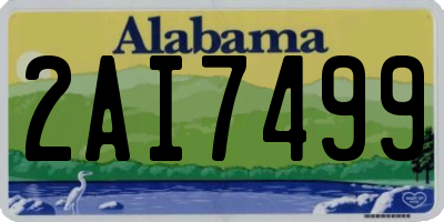 AL license plate 2AI7499