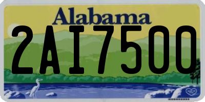 AL license plate 2AI7500