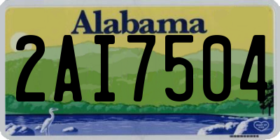 AL license plate 2AI7504