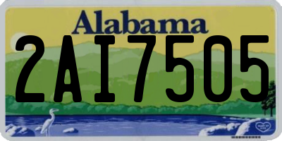 AL license plate 2AI7505
