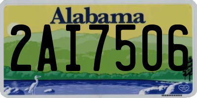 AL license plate 2AI7506