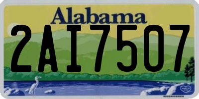 AL license plate 2AI7507