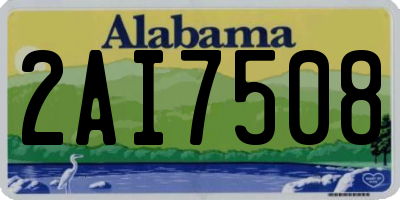 AL license plate 2AI7508