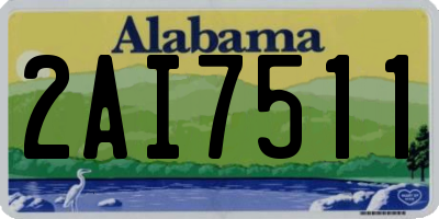 AL license plate 2AI7511