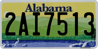 AL license plate 2AI7513